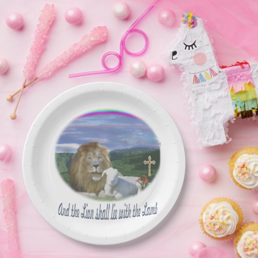 Löwe und das Lamm christliche Geschenke Pappteller (Party)
