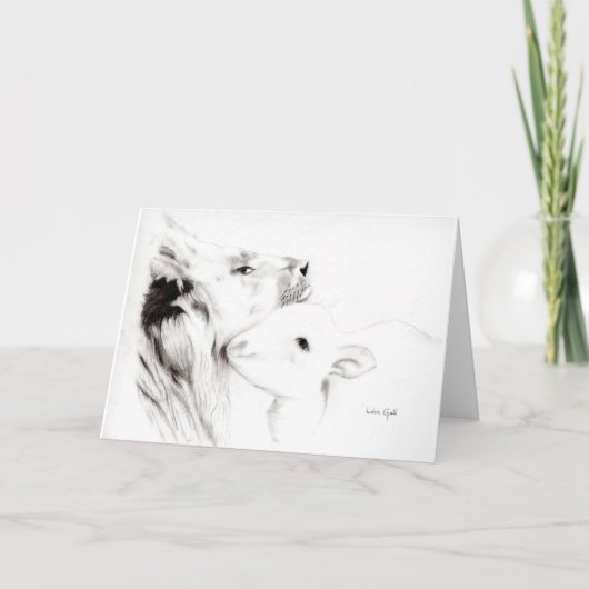 Löwe und das Lamm Karte (Vorderseite)