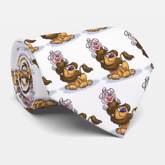 Löwe und das Lamm Krawatte (Gerollt)