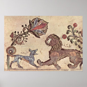 Löwe und der Jackal Dimna durch Kais Salman Poster