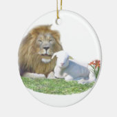 Löwe und die christliche Lammkunst Keramikornament (Links)