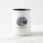 Löwe und die christlichen Geschenke des Lamms Tasse (Zentrum)