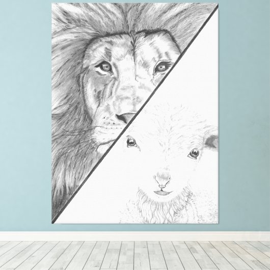 Löwe und die Leinwand des Lammes (Insitu (Holzboden))