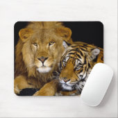 Löwe und ein Tiger Mousepad (Mit Mouse)