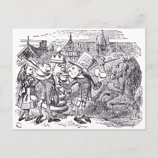 Löwe und Einhorn 1 Postkarte (Vorderseite)