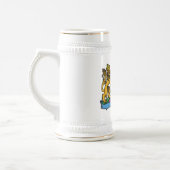 Löwe und Einhorn Rampant Bierdeckel Bierglas (Links)