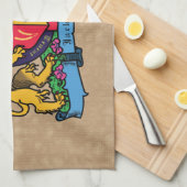 Löwe und Einhorn Rampant Bierdeckel Geschirrtuch (Viertel Falte)