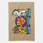 Löwe und Einhorn Rampant Bierdeckel Geschirrtuch (Vertikal)