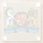 Löwe und Einhorn Rampant Bierdeckel Glasuntersetzer (Rückseite)