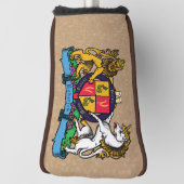 Löwe und Einhorn Rampant Bierdeckel Golf Headcover (Rotieren 90)