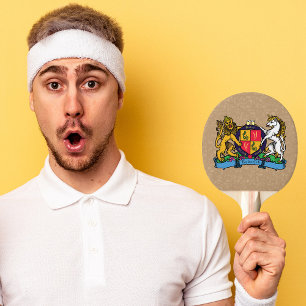 Löwe und Einhorn Rampant Bierdeckel Tischtennis Schläger