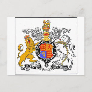 LÖWE UND EINSHORN WAPPEN POSTKARTE