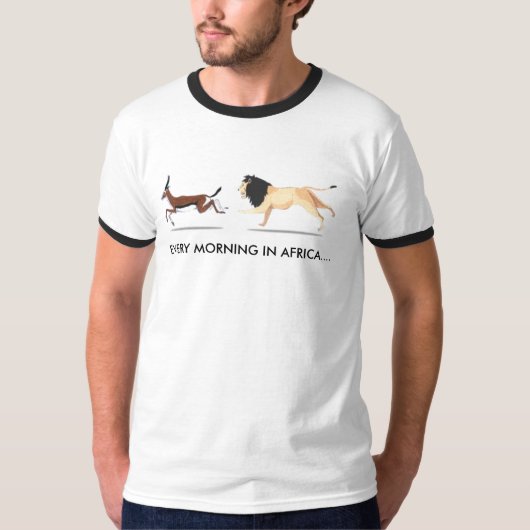 Löwe und Gazelle T-Shirt (Vorderseite)