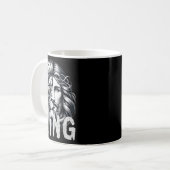 Löwe und Jesus König Christlicher Glaube Design  Kaffeetasse (Vorderseite Links)