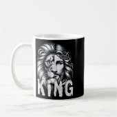 Löwe und Jesus König Christlicher Glaube Design  Kaffeetasse (Links)