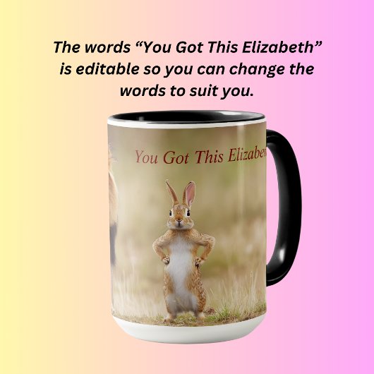 Löwe und Kaninchen witziger Design Tasse