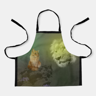 Löwe und Katze, Kinder Schürze