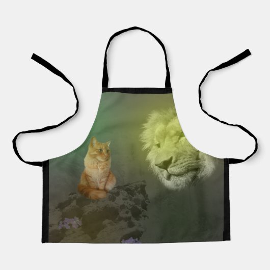Löwe und Katze, Kinder Schürze (Vorderseite)