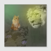 Löwe und Katze, Magnetkarte (Vorderseite)