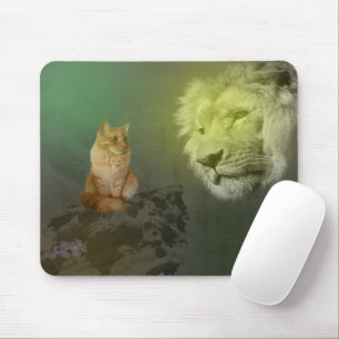 Löwe und Katze, Mousepad