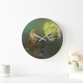 Löwe und Katze, Wall-Uhr Große Wanduhr (Zuhause)