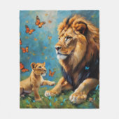 Löwe und Kübel Fleecedecke (Vorderseite)
