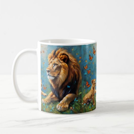 Löwe und Kübel Kaffeetasse (Links)