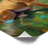 Löwe und Kübel Poster (Ecke)