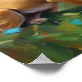 Löwe und Kübel Poster (Ecke)