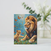 Löwe und Kübel Postkarte (Stehend Vorderseite)