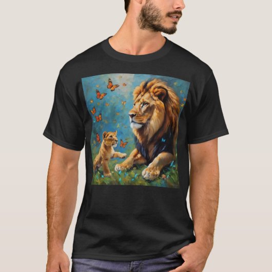 Löwe und Kübel T-Shirt (Vorderseite)