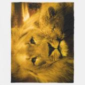 Löwe-und kundenspezifische Fleece-Decke CUBs, groß Fleecedecke (Vorderseite)