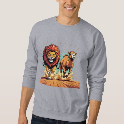 Löwe und Lama Dash Sweatshirt (Vorderseite)