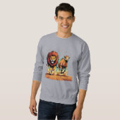 Löwe und Lama Dash Sweatshirt (Vorne ganz)