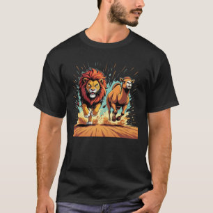 Löwe und Lama-Dash T-Shirt