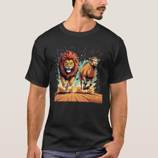 Löwe und Lama-Dash T-Shirt (Vorderseite)
