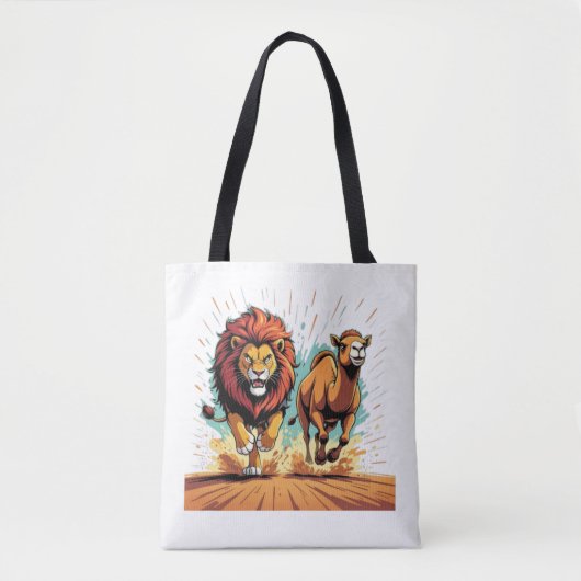 Löwe und Lama Dash Tasche (Vorderseite)