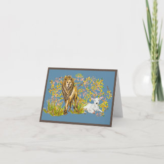 Löwe und Lamb Karte