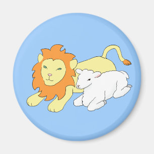 Löwe und Lamb Magnet