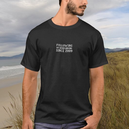 Löwe und Lamm, anpassbarer schwarzer T - Shirt