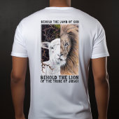 Löwe und Lamm, anpassbarer weißer T - Shirt