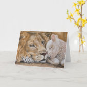 Löwe und Lamm durch TACS 12x18-Grußkarte Karte (Gelbe Blume)