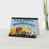 Löwe-und Lamm-Groundhog Tagesüberraschung Karte (Vorderseite)