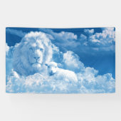 Löwe und Lamm in den Wolken Banner (Horizontal)