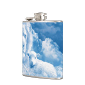 Löwe und Lamm in den Wolken Flachmann (Links)
