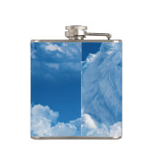 Löwe und Lamm in den Wolken Flachmann (Rückseite)