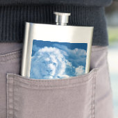 Löwe und Lamm in den Wolken Flachmann (Beispiel)