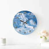 Löwe und Lamm in den Wolken Große Wanduhr (Zuhause)