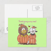 Löwe und Lamm in Kürbisgewächsen Postkarte (Vorne/Hinten)