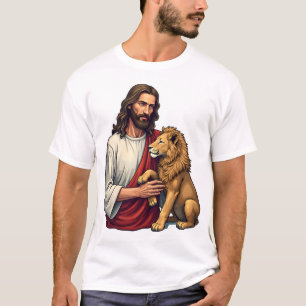 Löwe Und Lamm Jesus Graviert Faith Shirt 2